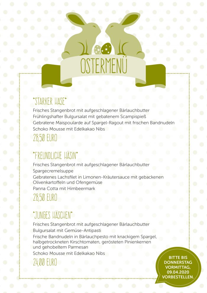 Unsere Ostermenüs! salt'n pepper catering