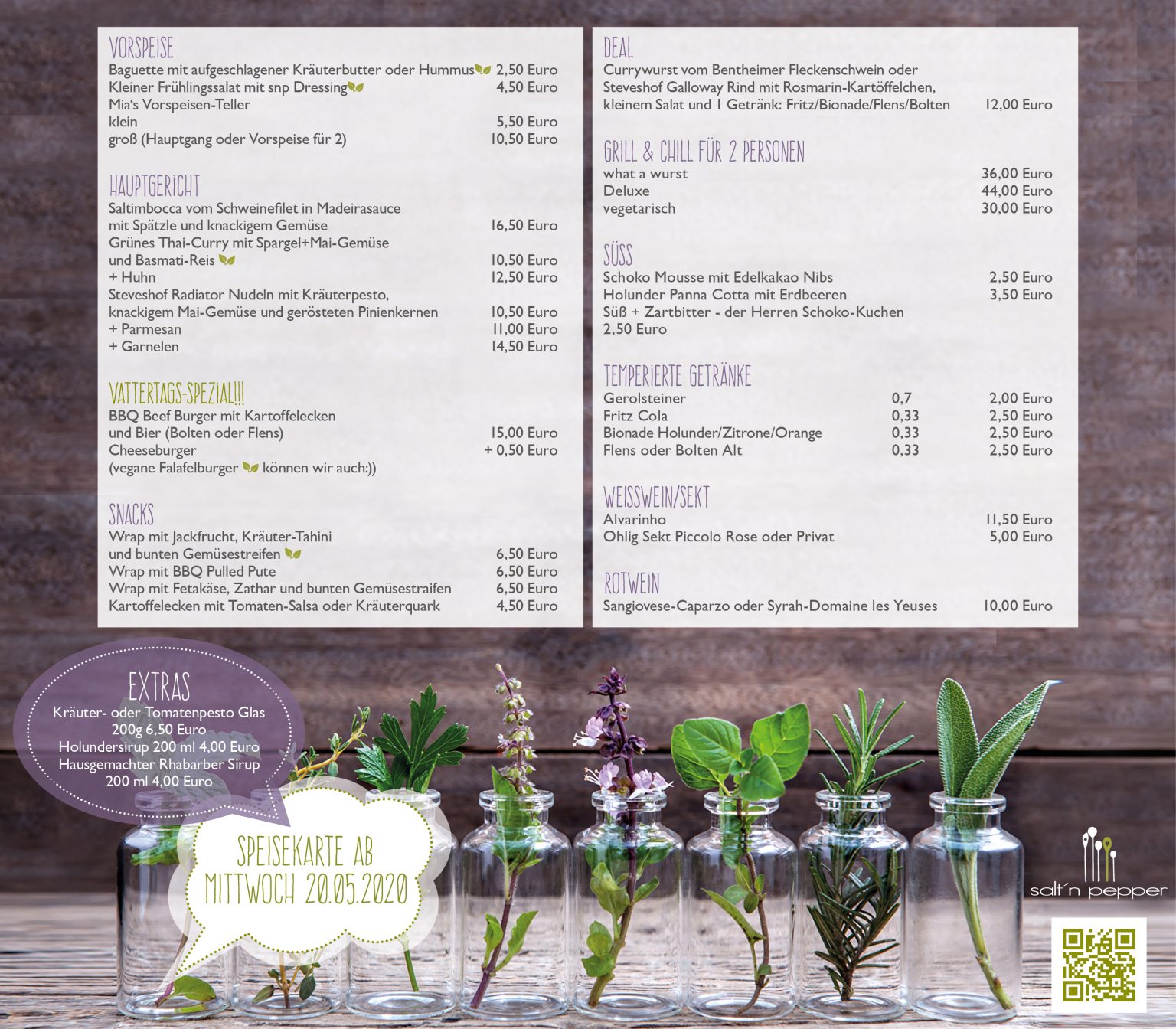 salt´n pepper Speisekarte ab 20.05.2020 salt'n pepper catering